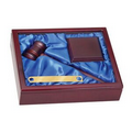 10" Gavel Set in Rosewood Piano Finish